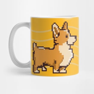 Pixelated Corgi Doge Funny Dog Art Mug